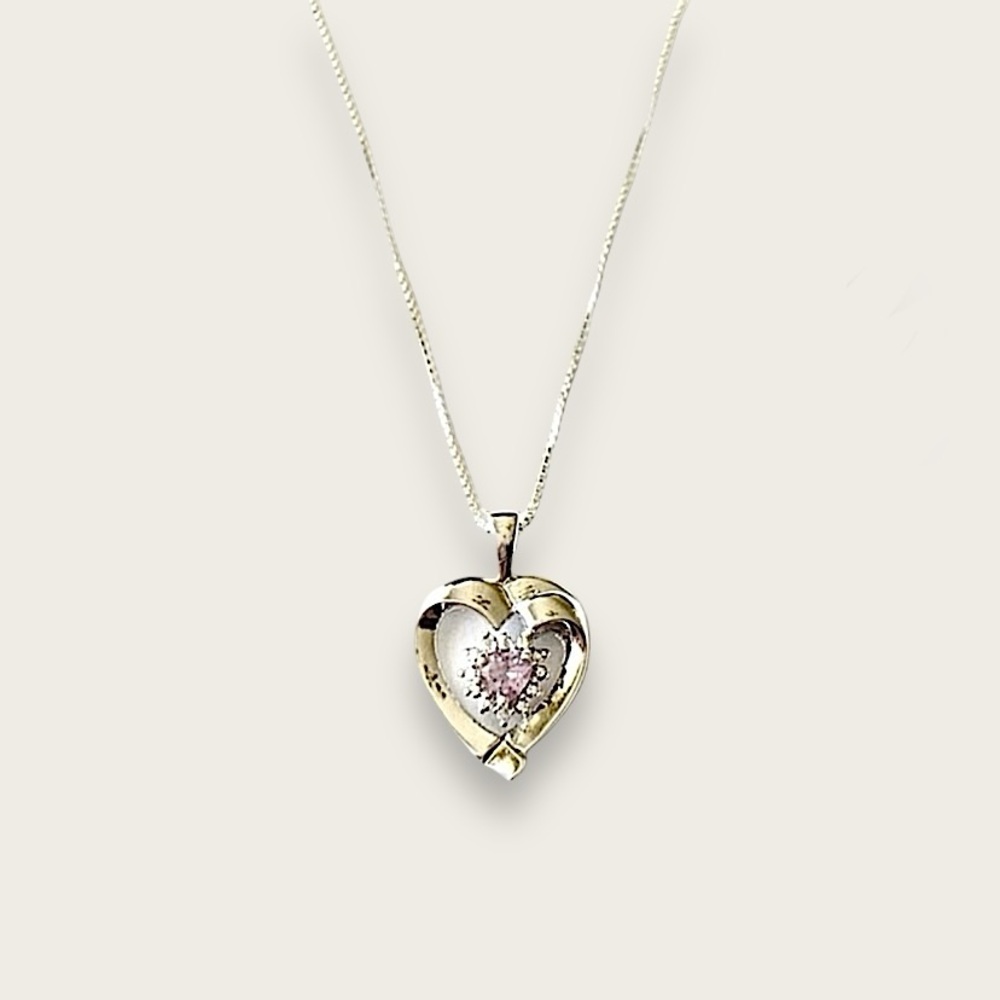 925 Sterling Silver Necklace Heart